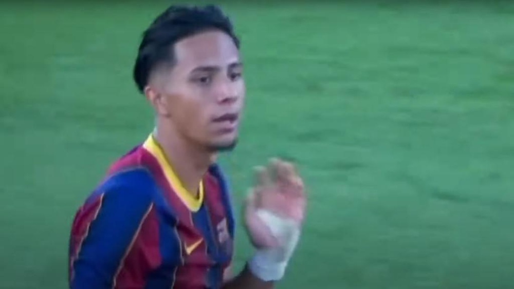 Almeida, convocado con Ecuador. Captura/FCBarcelona