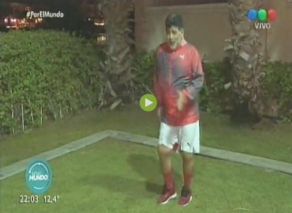 El baile de Maradona para celebrar un punto