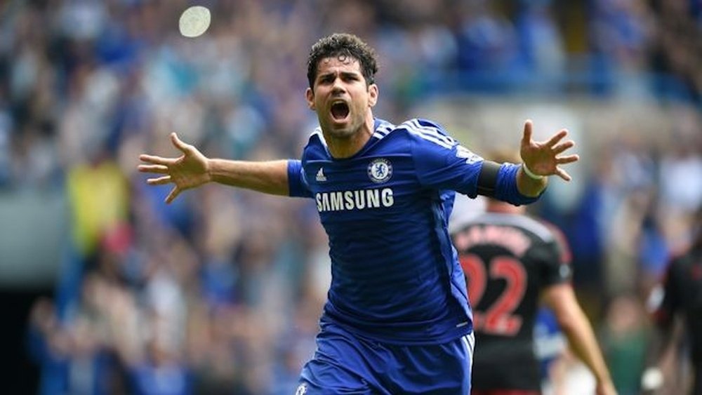 Diego Costa, delantero del Chelsea, celebra un gol con el conjunto blue. ChelseaFC
