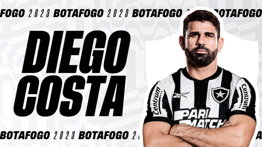 Diego Costa seguirá con su carrera en Brasil. Twitter/Botafogo