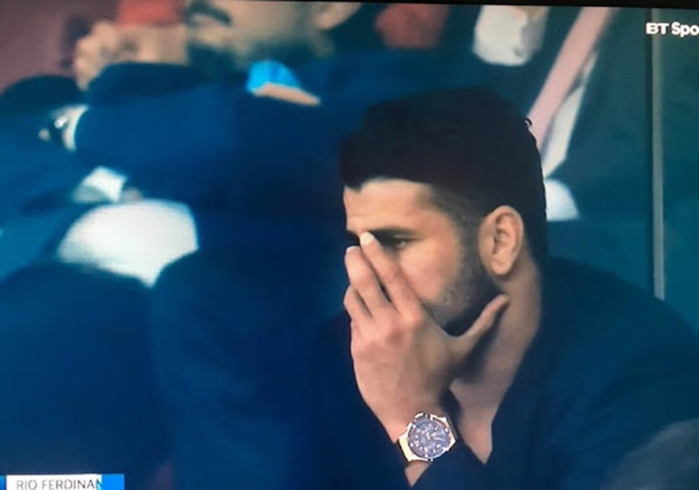 Costa watched his side lose from the stands. BTSports