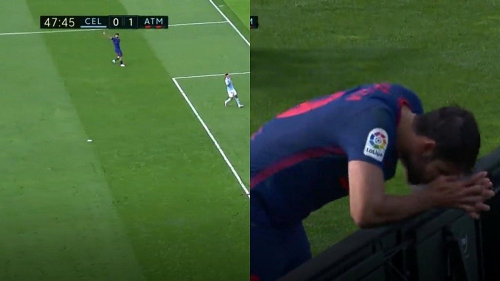 Diego Costa was injured in the match. Screenshot/Movistar LaLiga