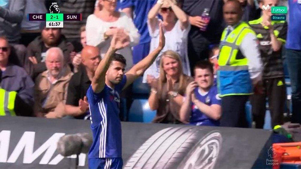 Diego Costa se marchó de Stamford Bridge con sabor a despedida. Twitter