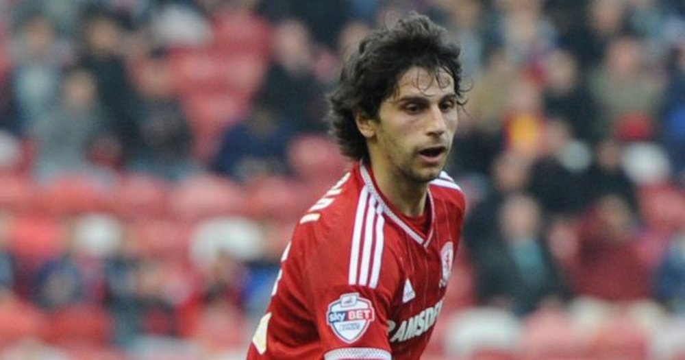 Diego Fabbrini spent time on loan at Middlesbrough. Twitter/Boro