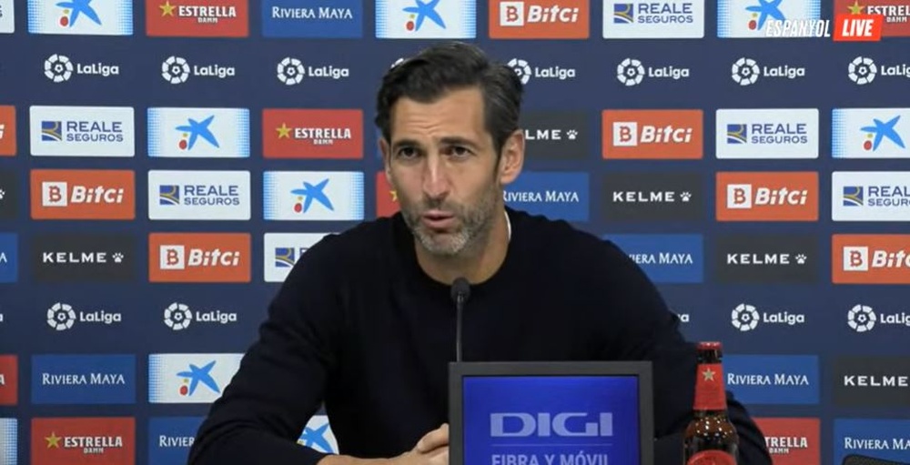 Diego López compareció en rueda de prensa. Twitter/RCDEspanyol