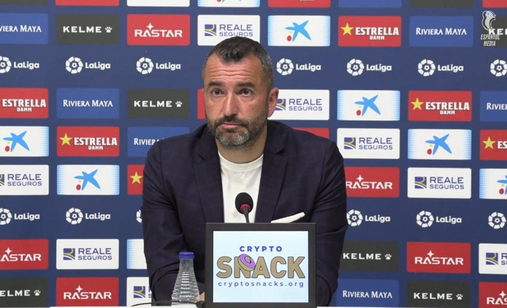 Diego Martínez dijo estar triste por la situación del Espanyol y su despido. Captura/EspanyolMedia