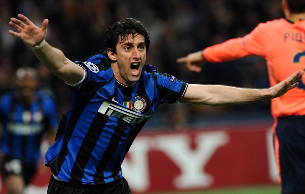El Inter, tras el legado de Milito y Pandev contra el Bayern. AFP
