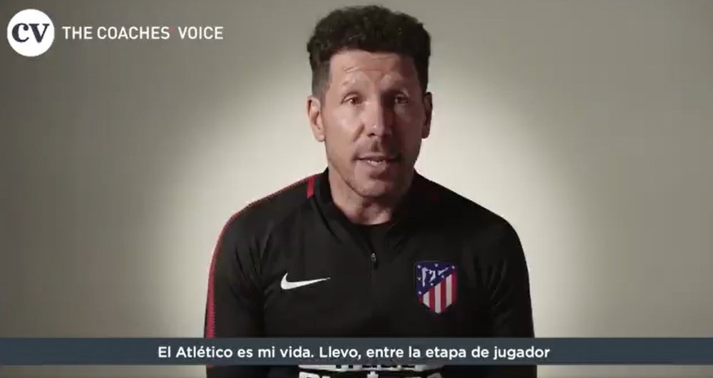 Simeone showed his love for Atletico. Captura/TheCoachesVoice