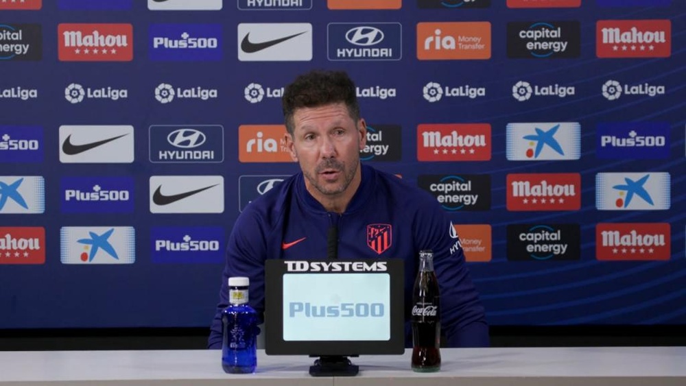Simeone analizó lo que le espera al Atleti ante el Getafe. Twitter/Atleti