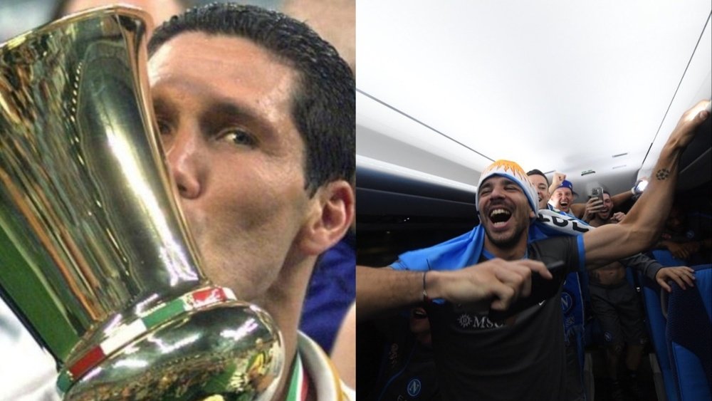 Del Cholo ganando la Serie A con la Lazio al Cholito han pasado 2 décadas. EFE/simeonegiovanni