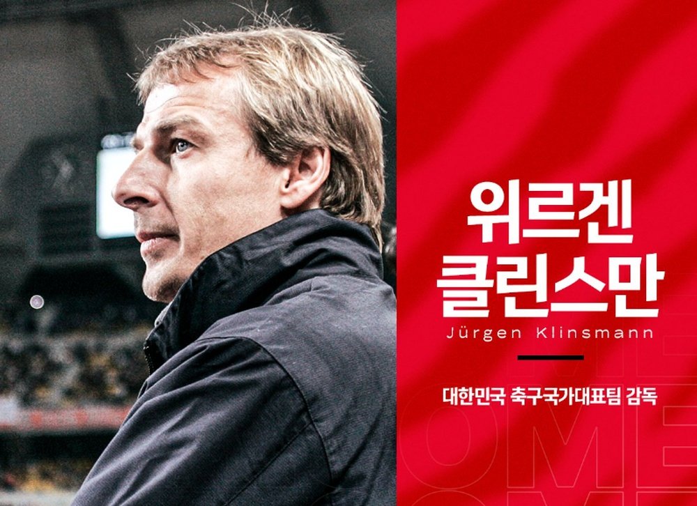 Jürgen Klinsmann, nuevo seleccionador de Corea del Sur. Twitter/theKFA