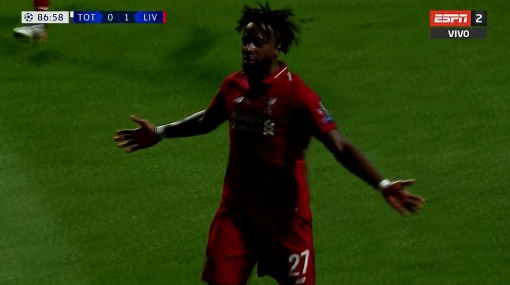 Origi wrapped up the game just minutes from time. Captura/ESPN2