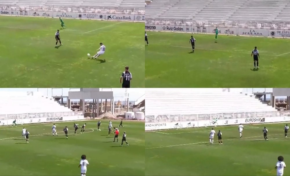 Arribas marcó un doblete de golazos. Capturas/InSports
