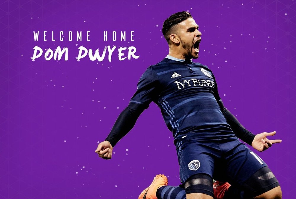 Regresso de Dwyer a um time que bem conhece. Twitter/OrlandoCitySC