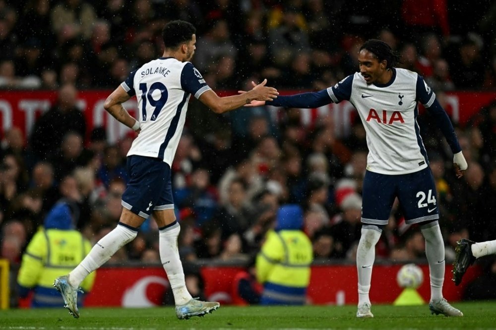 Spurs triumphed against United to claim first victory away in the Premier League. AFP