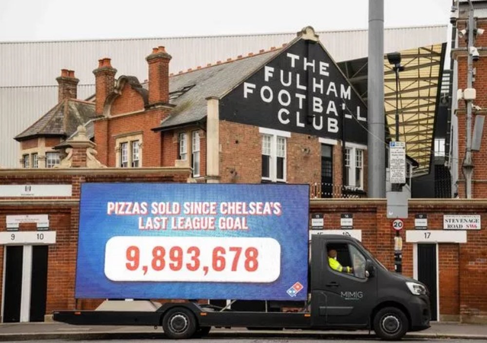 Chelsea have only scored five goals this campaign. Screenshot/Dominos