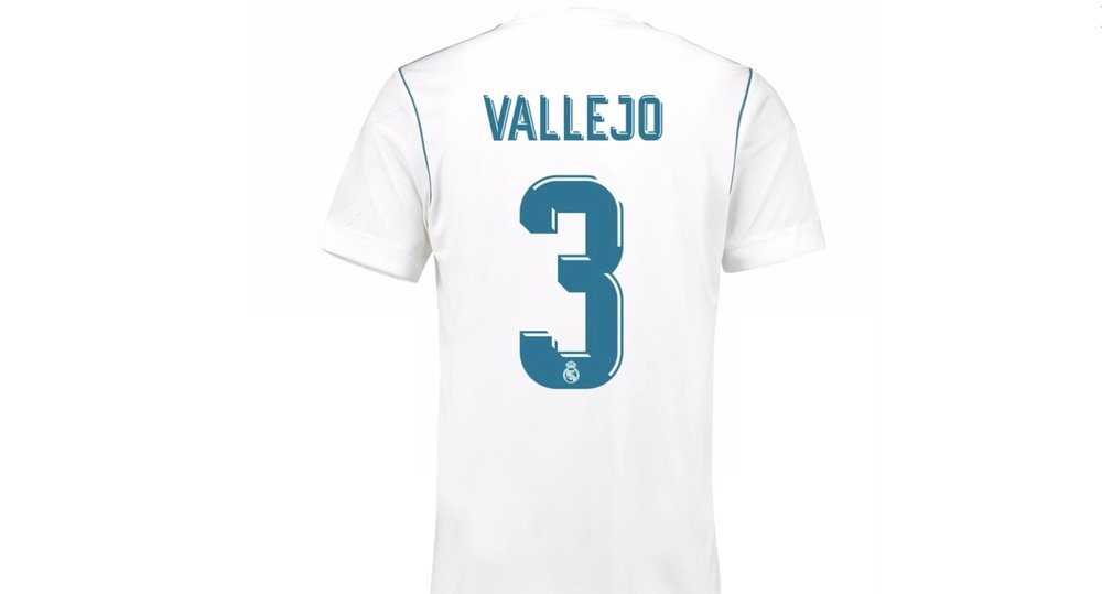 Le maillot de Vallejo pour la saison prochaine. RealMadridCF