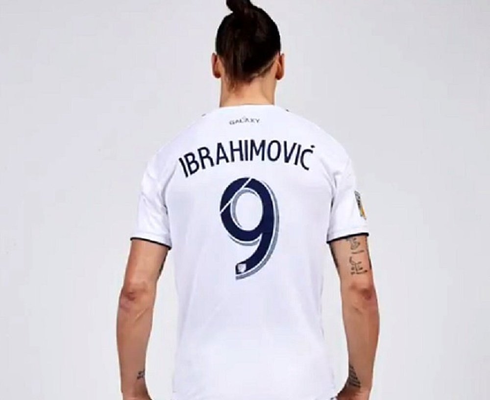 Ibrahimovic recupera el dorsal número nueve. Twitter/LAGalaxy