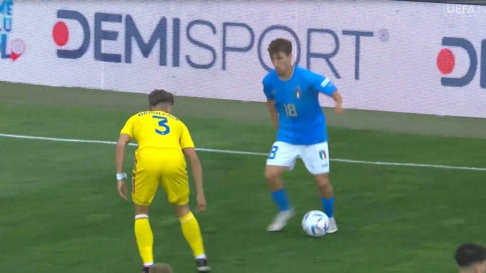 Italia sigue la estela de Francia y empieza con triunfo. Captura/UEFAtv