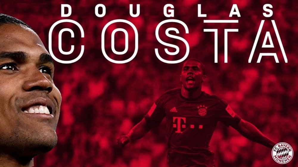 Douglas Costa firma con el Bayern hasta junio de 2021. FCBayern