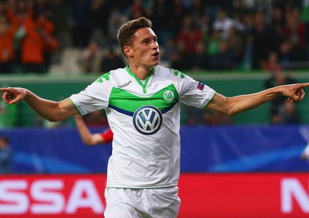 Draxler, celebrando un gol con el Wolfsburgo. Twitter