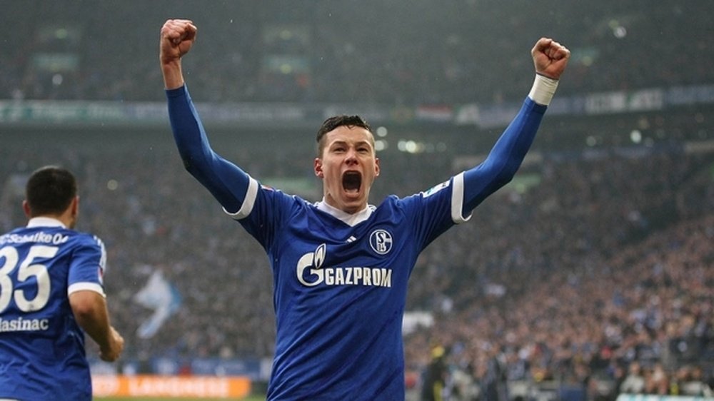 Draxler, celebrando un tanto con el Schalke. Schalke04