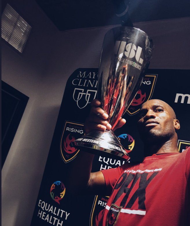 Ex-Chelsea legend Drogba helped Phoenix Rising to win the MLS Western Conference. TWITTER