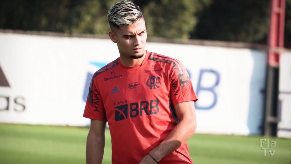 Andreas Pereira faz primeiro treino com elenco do Flamengo. DUGOUT
