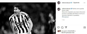 Vlahovic quiere regresar a la Juve a lo más alto. Instagram/DusanVlahovic
