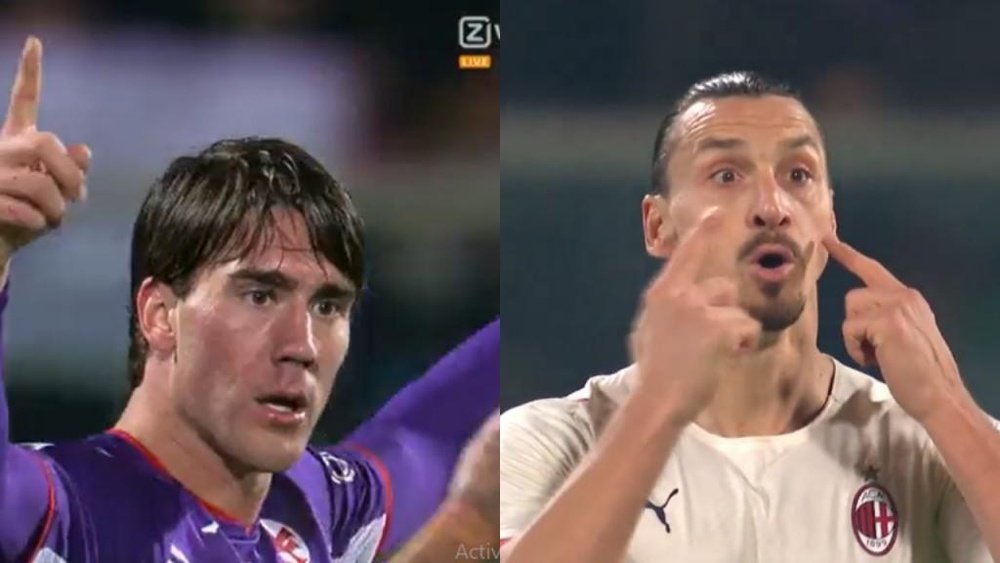 Vlahovic e Ibrahimovic marcaron dos dobletes respectivamente. Captura/ZigoSports