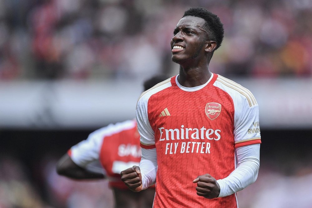 Eddie Nketiah expressa seu amor pelo Arsenal. EFE/Vince Mignott