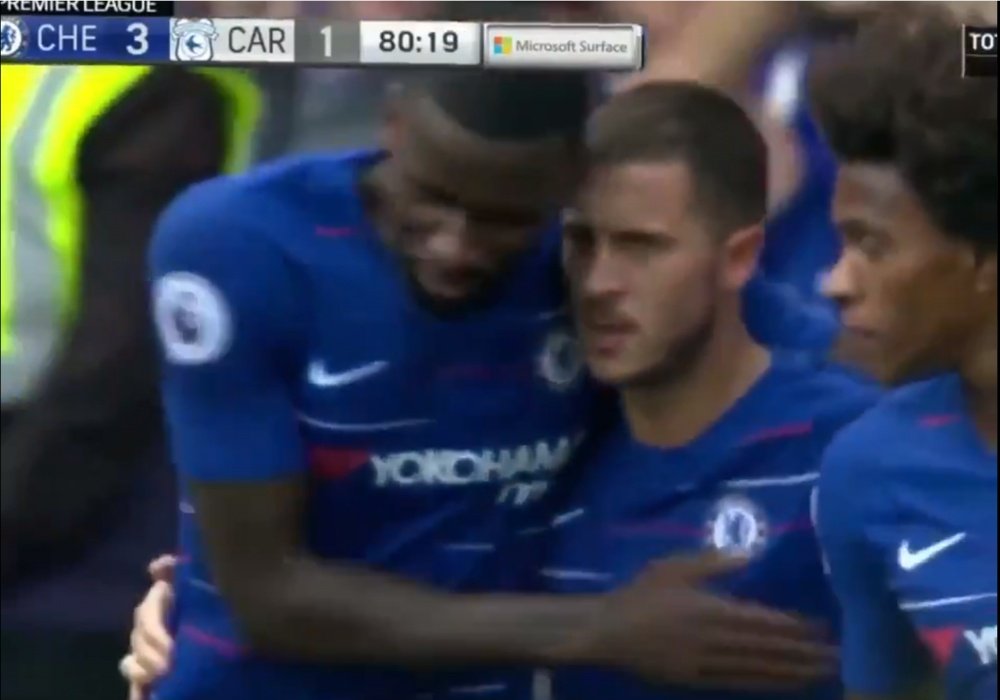 Hazard was Chelsea's star performer. Screenshot