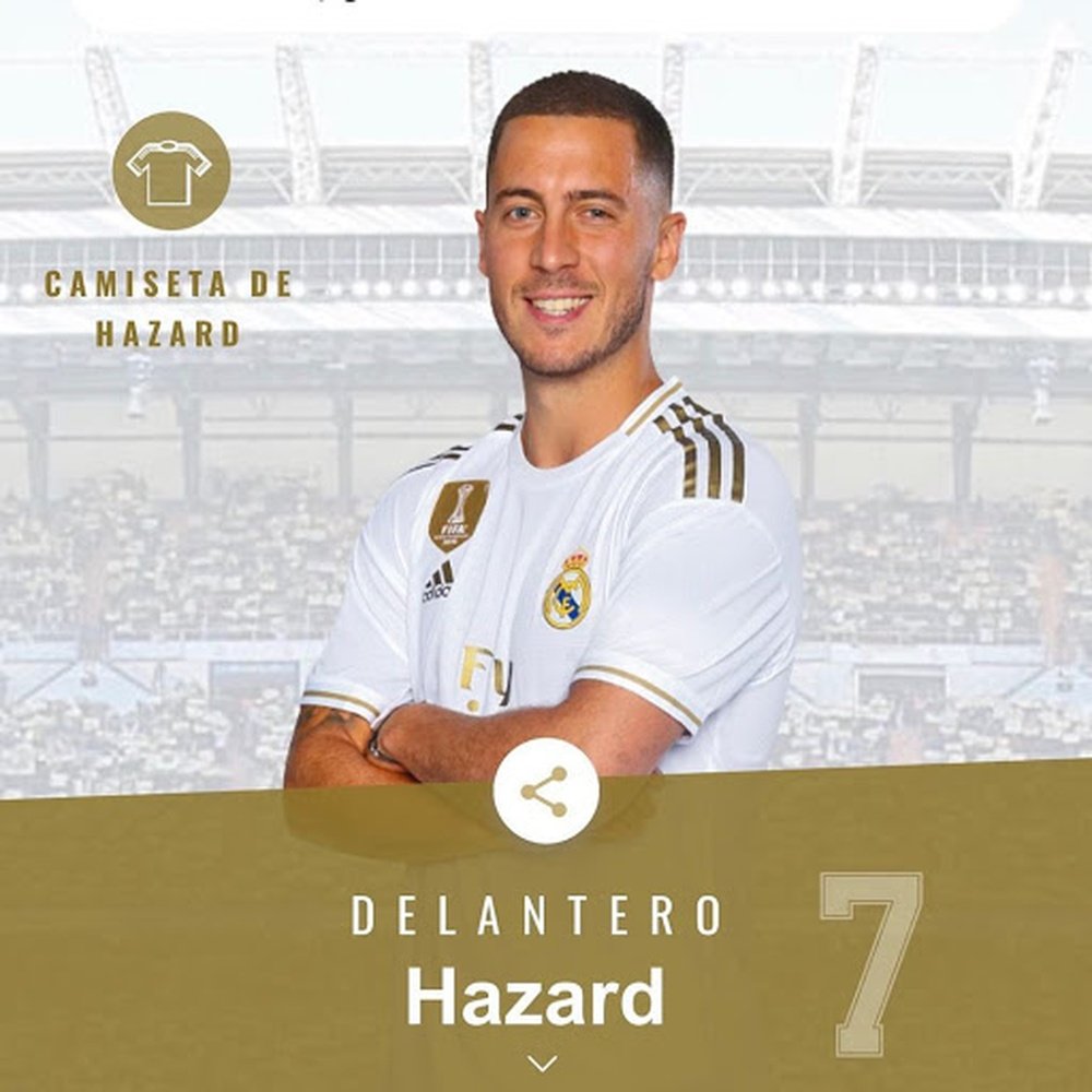 Hazard portera le numéro 7 cette année. RealMadrid