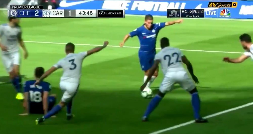 Hazard's brace turned the game around for Chelsea. Screenshot