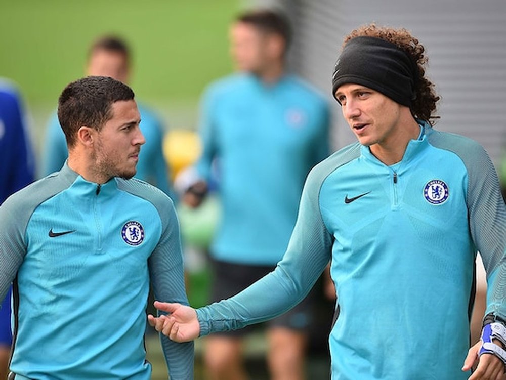 Luiz assured that the dressing room don't know where Hazard's future lies. AFP
