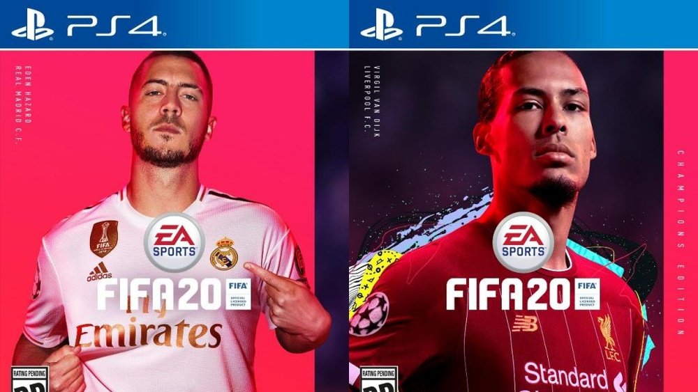 Hazard et Van Dijk sur la jaquette de FIFA 20. EASports
