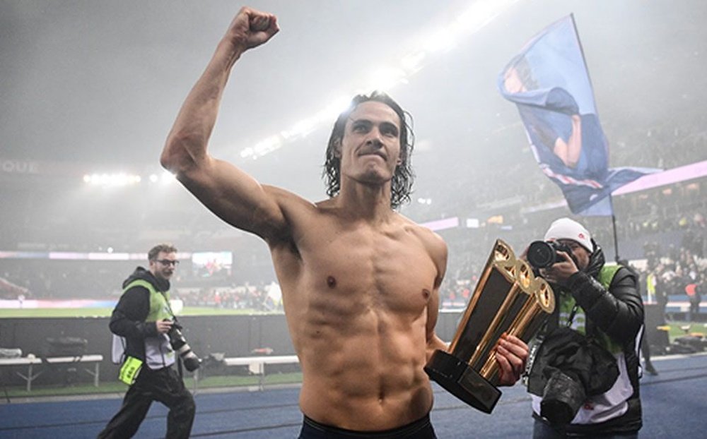 Edinson Cavani, reforço do Manchester United. AFP