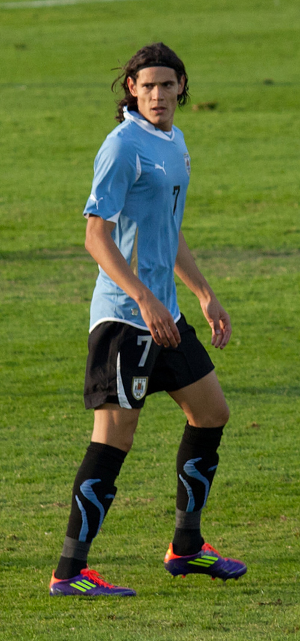 Edison Cavani, durante un partido de la selección de Uruguay. Autor: Jimmy Baikovicius.