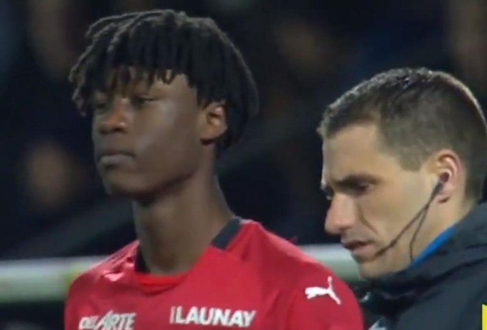 Camavinga hizo historia con su debut en Ligue 1. Captura/Ligue1Conforama