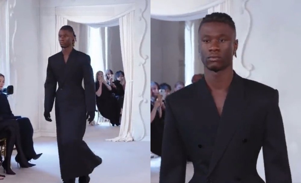 Camavinga es futbolista y modelo. Capturas/Balenciaga