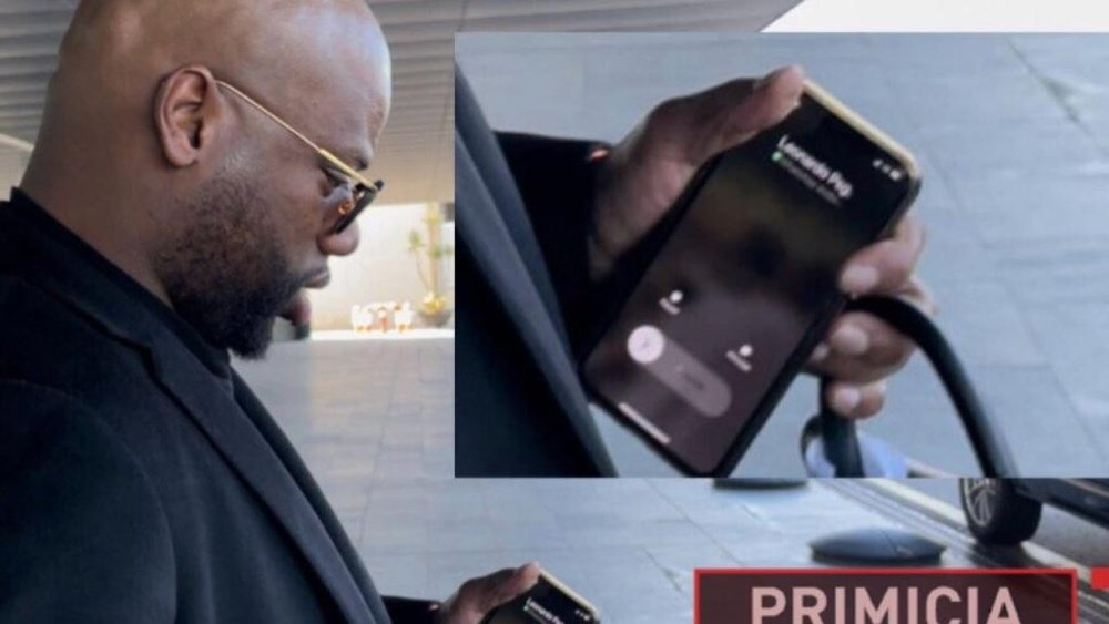 Agente de Dembélé é flagrado em contato com Leonardo. Captura/Jugones