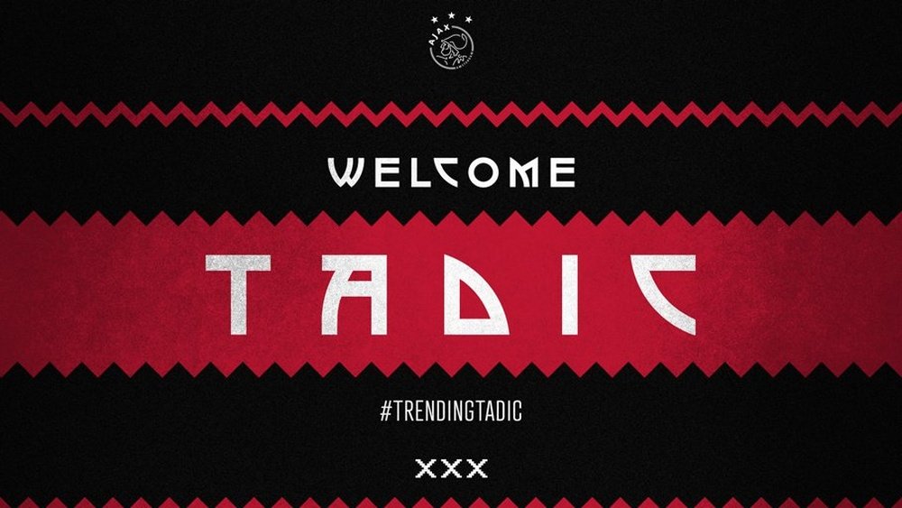Tadic ya es jugador del Ajax. AFCAjax