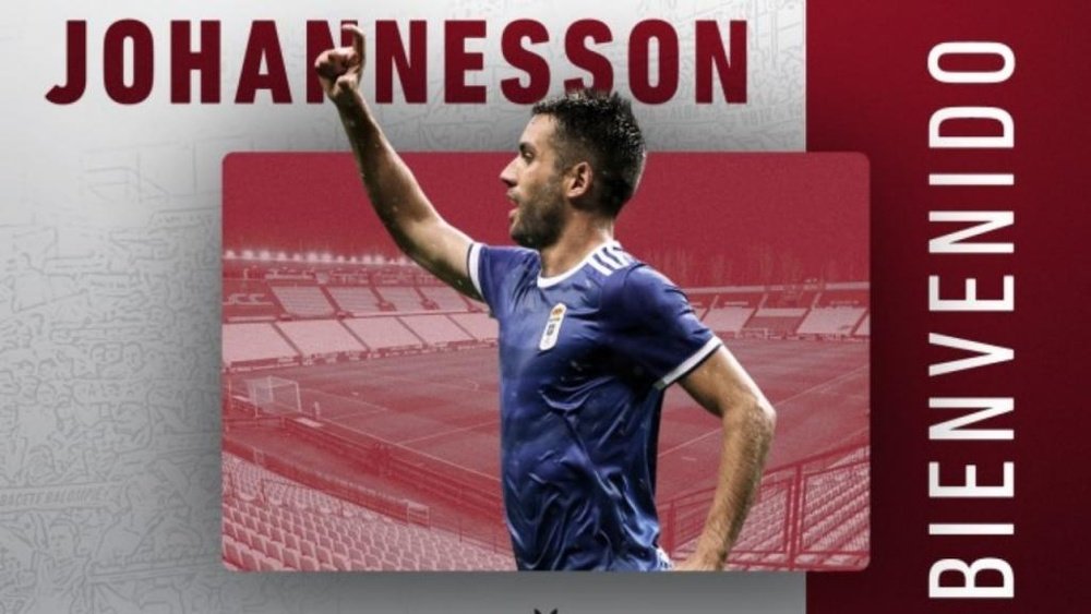Johannesson firma con el Albacete por dos temporadas. Twitter/AlbaceteBPSAD