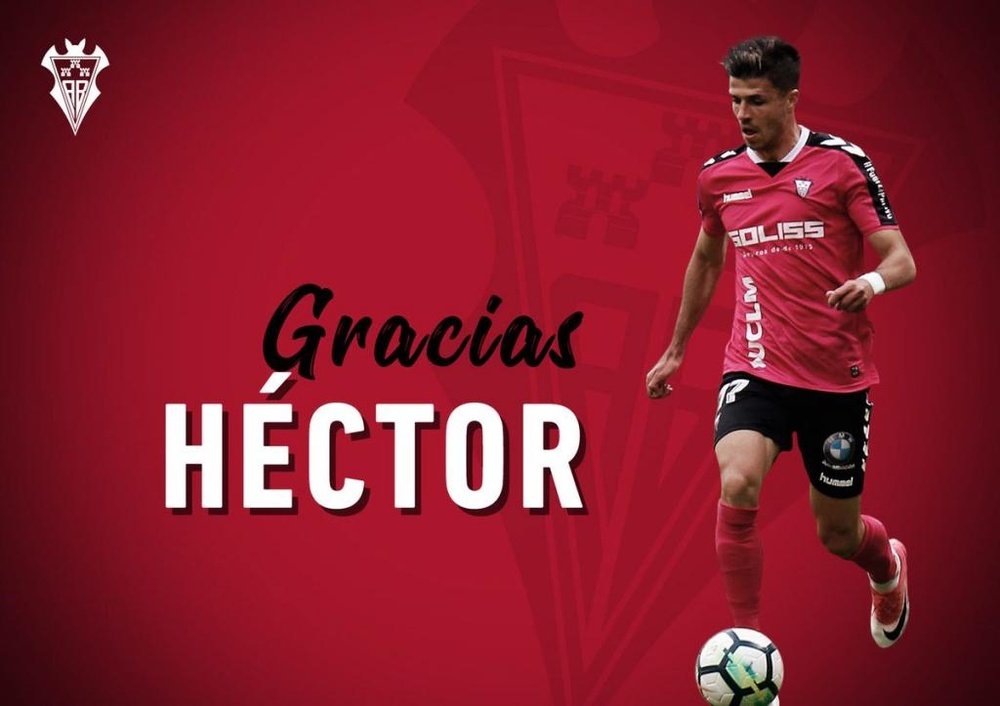 El Albacete ha despedido así a Héctor Hernández. AlbaceteBPSAD