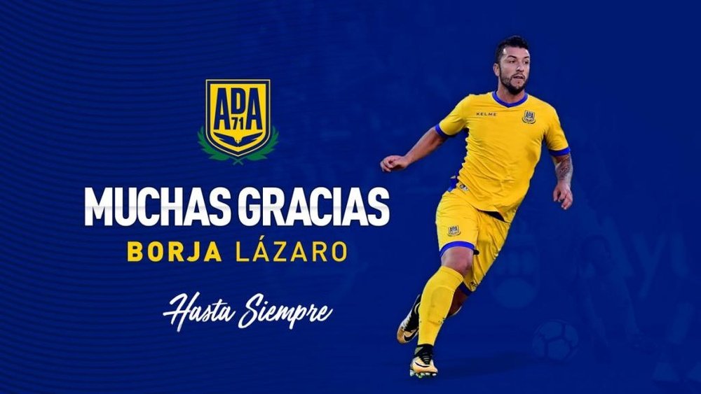 El Alcorcón agradeció a Borja Lázaro su profesionalidad. Twitter/AD_Alcorcon