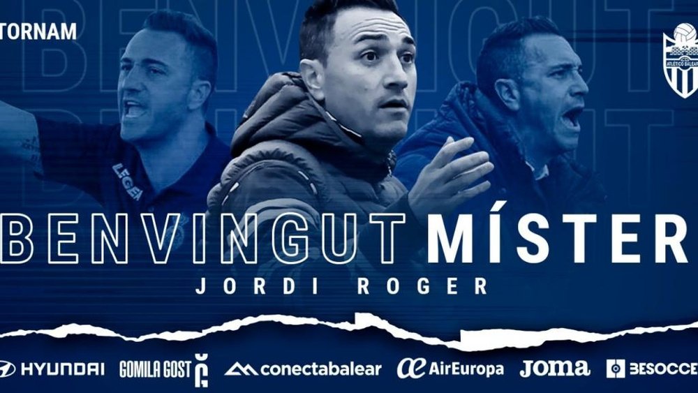 El Atlético Baleares anuncia a Jordi Roger para su banquillo. AtlBaleares