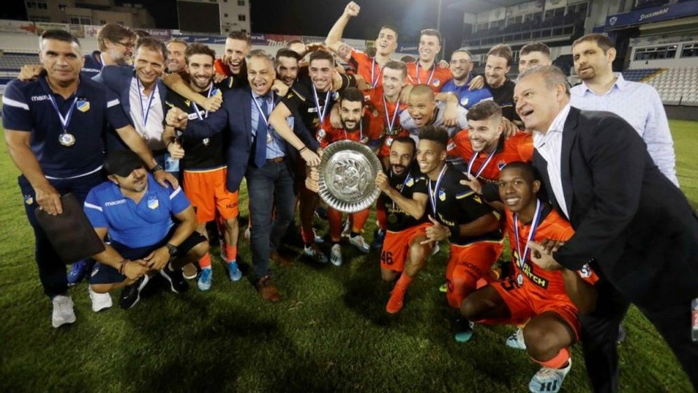 El APOEL, campeón de la Supercopa Chipriota. Twitter/apoelfcofficial