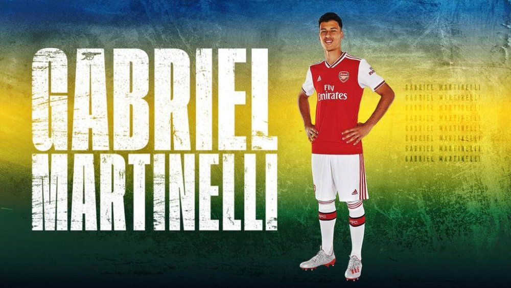 Martinelli ya es 'gunner'. Twitter/Arsenal