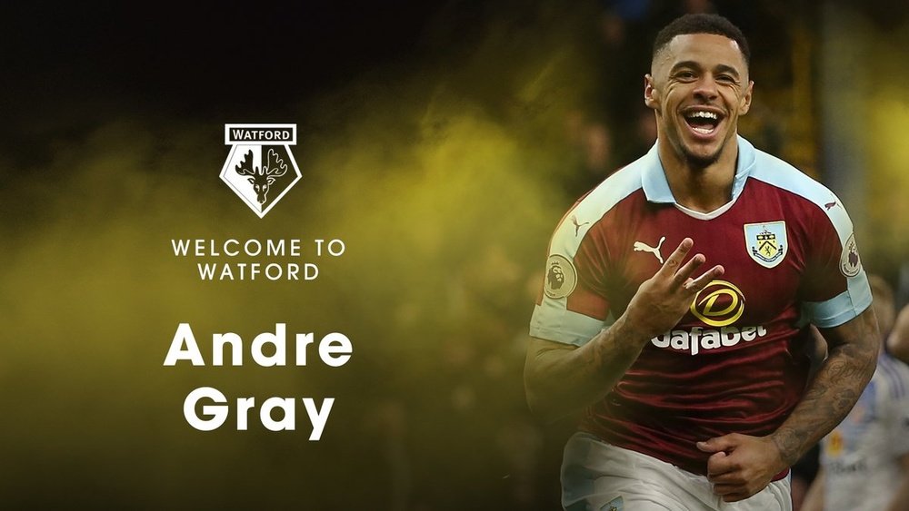 Andre Gray is now a Watford player. WatfordFC