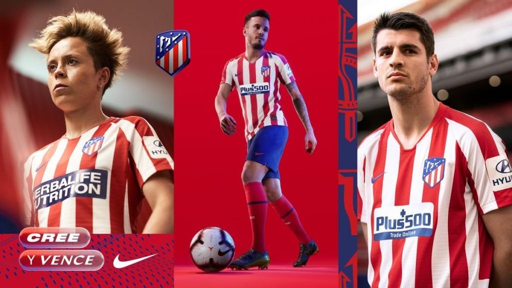 El Atlético anunció así la que será su primera equipación para la temporada 2019-20. Twitter/Atleti